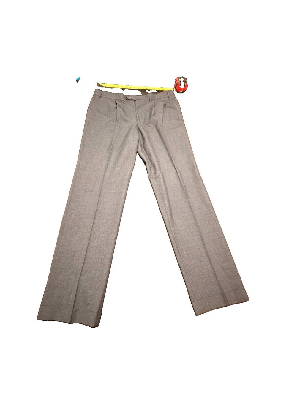 Lauren Ralph Lauren Total Comfort Gray Wool Pleated Dress Pants 36W Straight